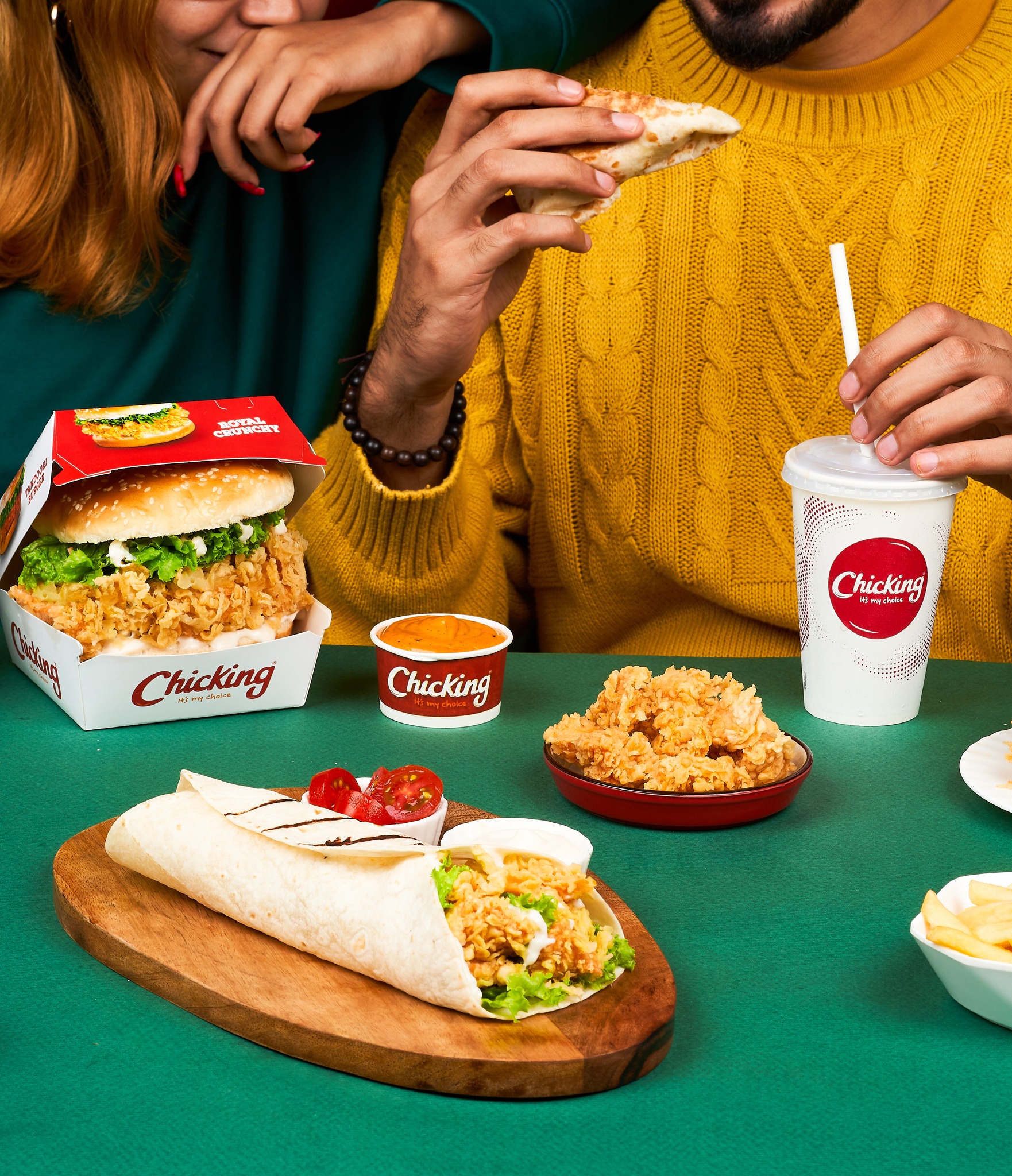 Chicking app showing delicious meal options